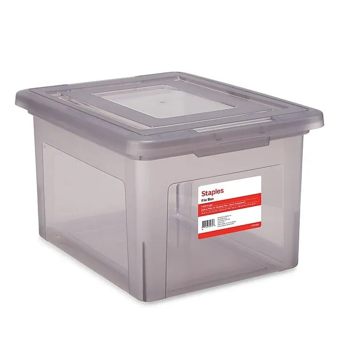 Staples File Box Plastic File Box Snap,