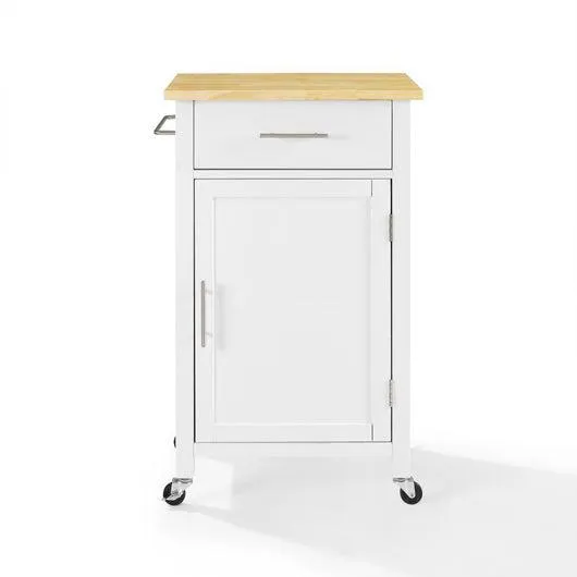 Savannah Wood Top Compact Kitchen Island/cart