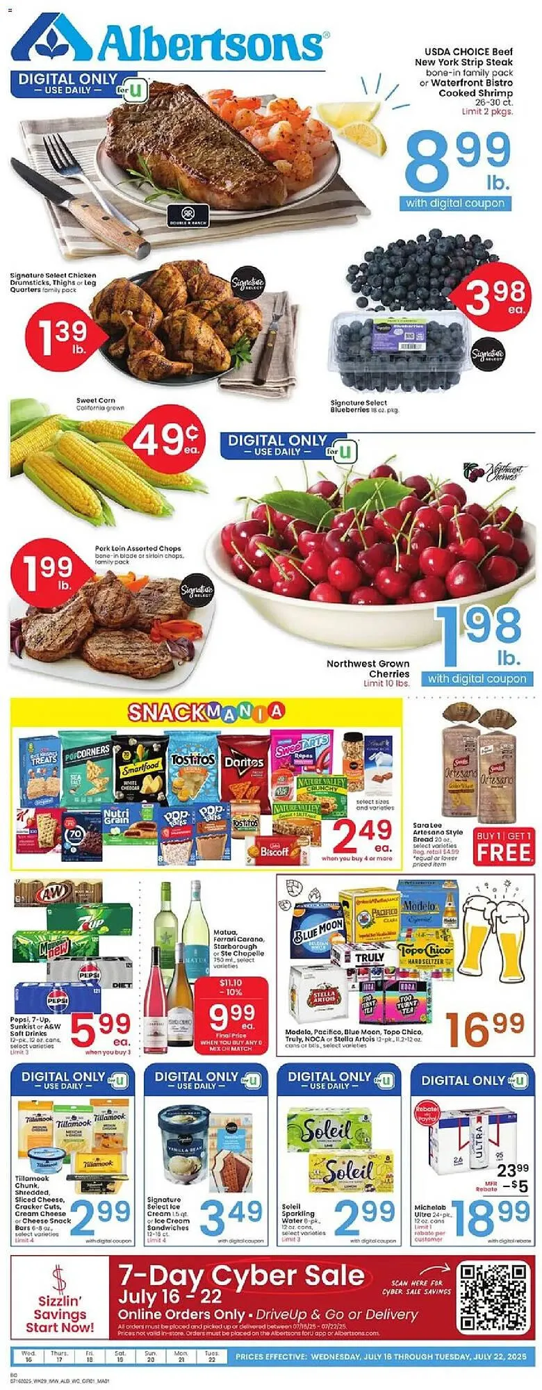 Weekly ad Albertsons Weekly Ad from July 16 to July 22 2025 - Page 1