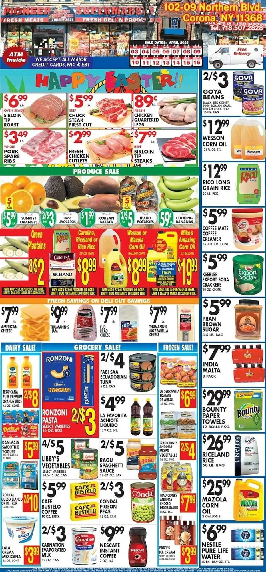 Weekly promotion Pioneer Supermarkets weekly ad spanning from April 3 to April 16 2026 - Page 1 for Catalogue 365