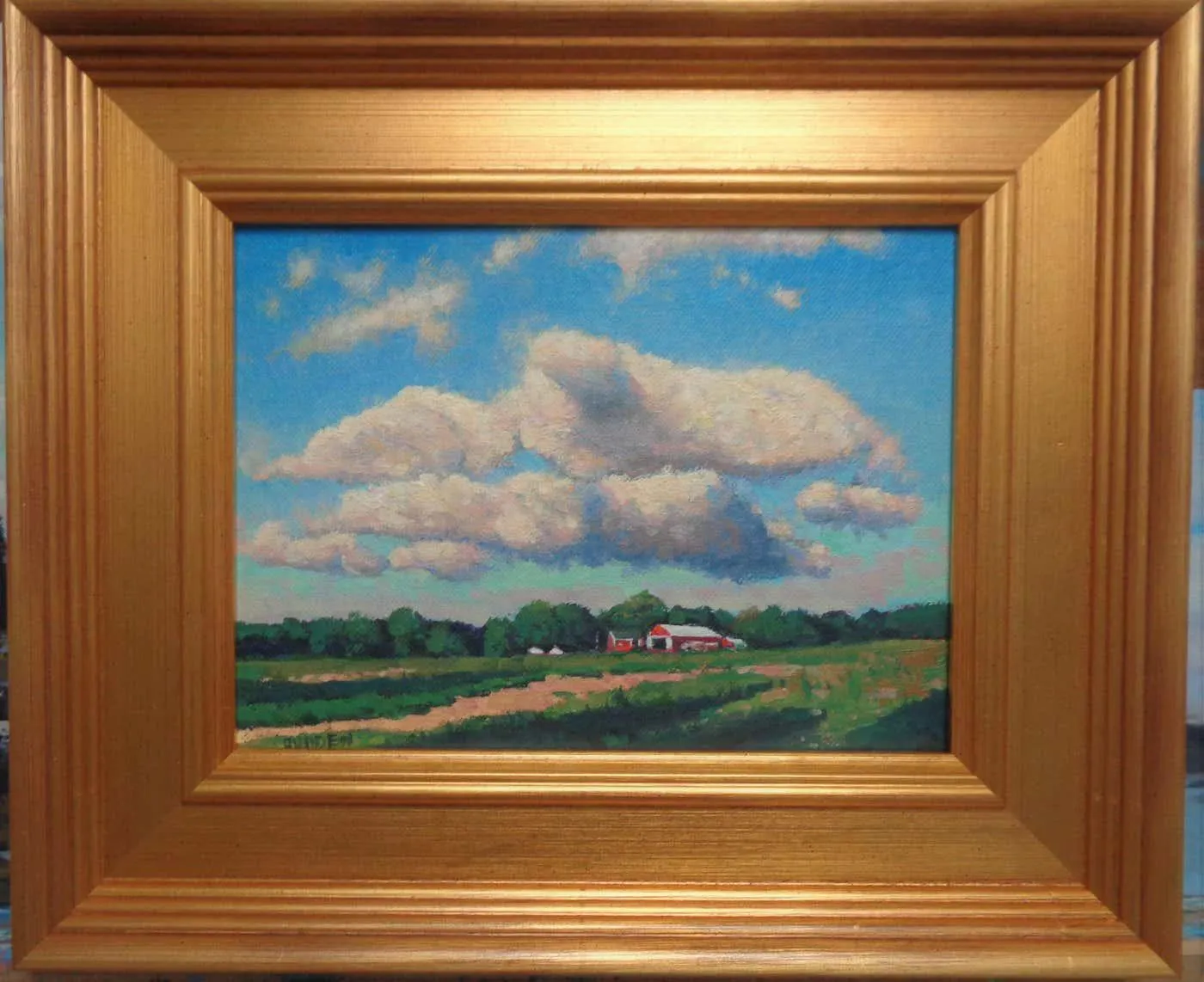 Michael Budden Impressionistic Farm Landscape Oil Painting Michael Budden Sky Cloud Study 2021