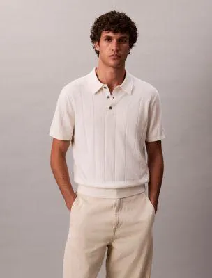 Wool Cotton Classic Polo Sweater