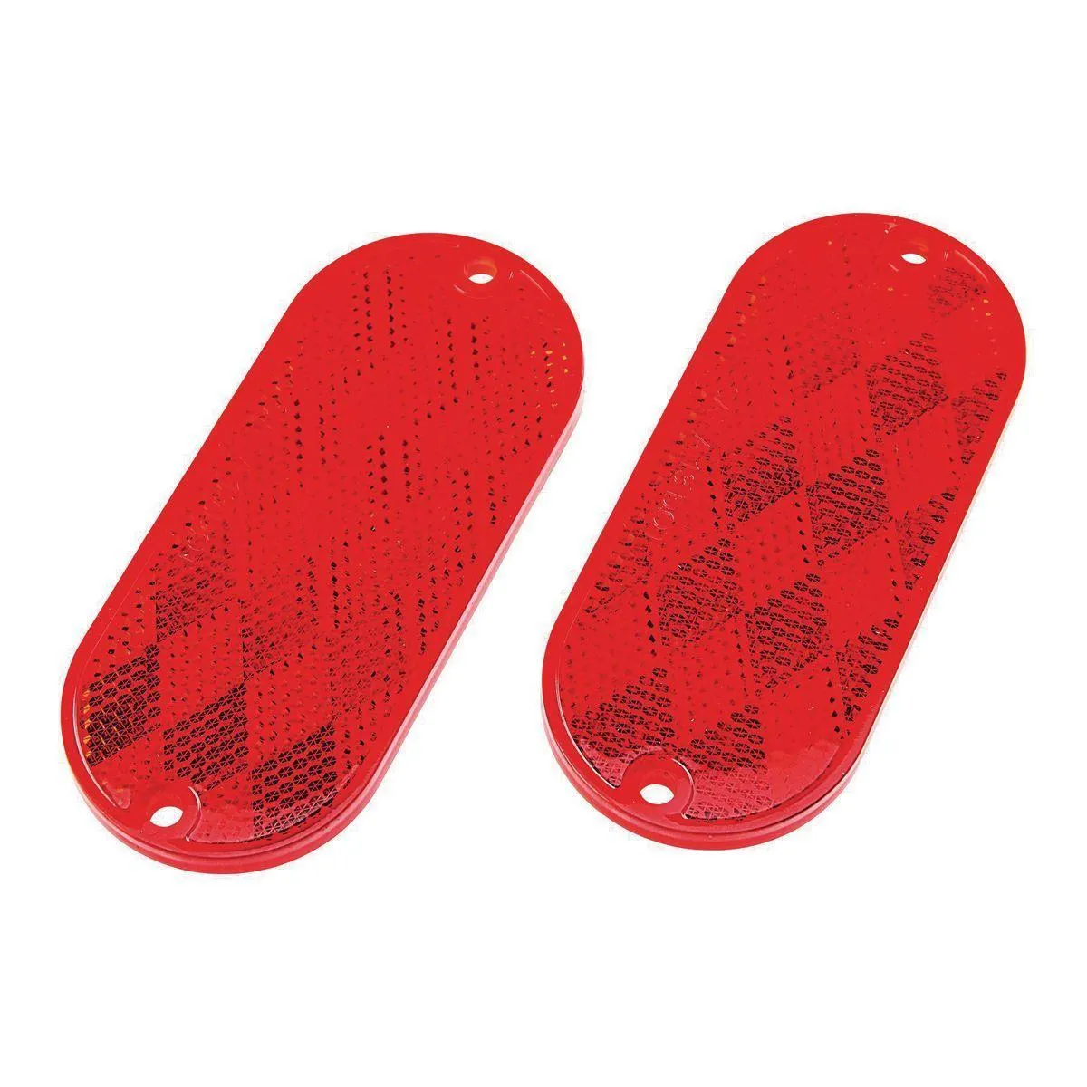 Red Oval Stick-On Reflectors, 2-Pack