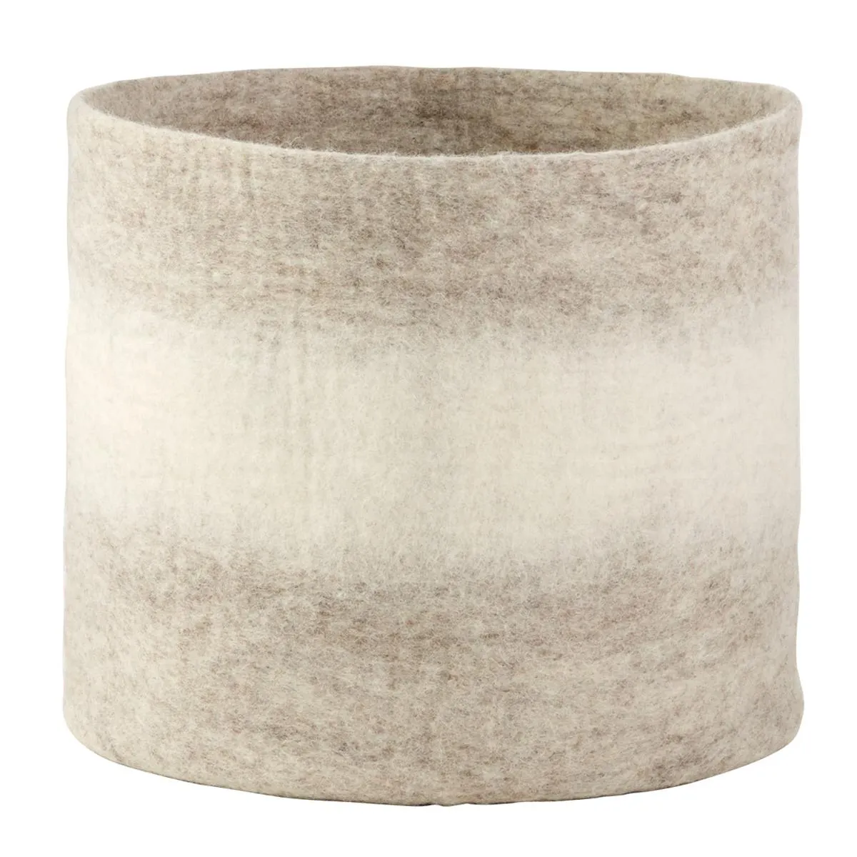 Medium Joyful Round Ombre Bin Grey & White