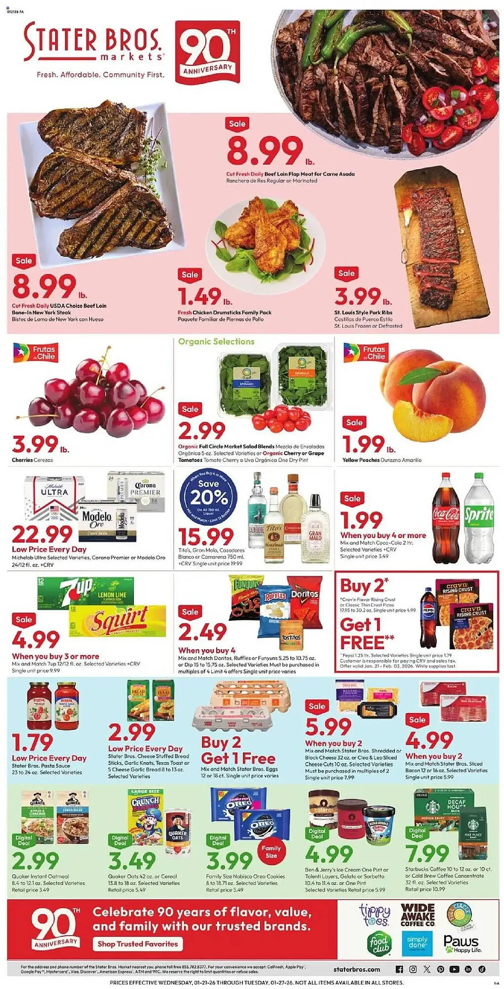 Weekly ad Stater Bros weekly ad from January 21 to January 27 2026 - Page 1