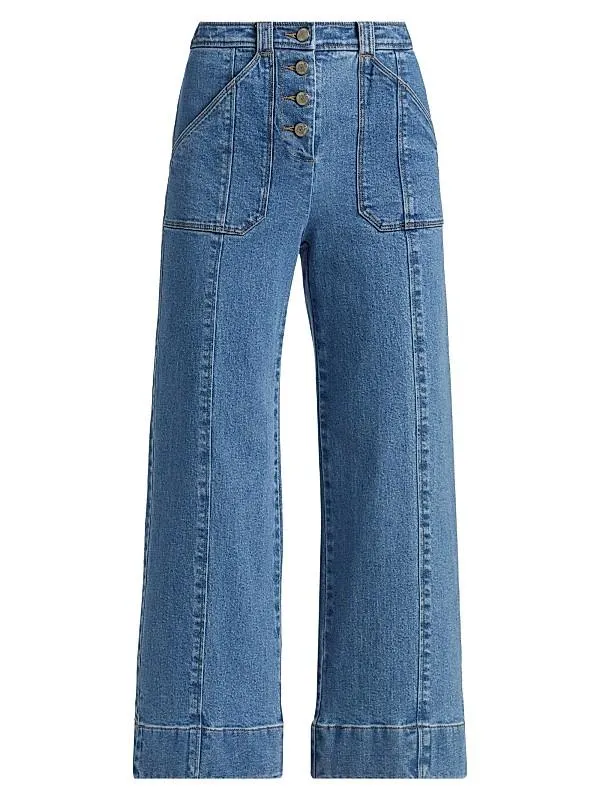 Benji Mid-Rise Wide-Leg Pants