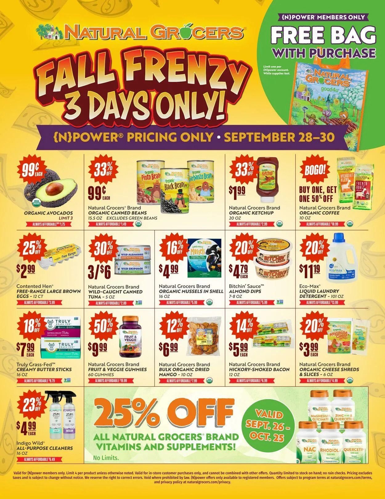 Weekly ad Natural Grocers from September 22 to October 8 2025 - Page 1