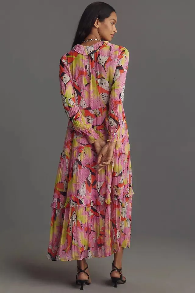 The Marais Printed Chiffon Maxi Dress
