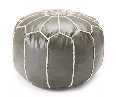 Moroccan Vegan Leather Pouf