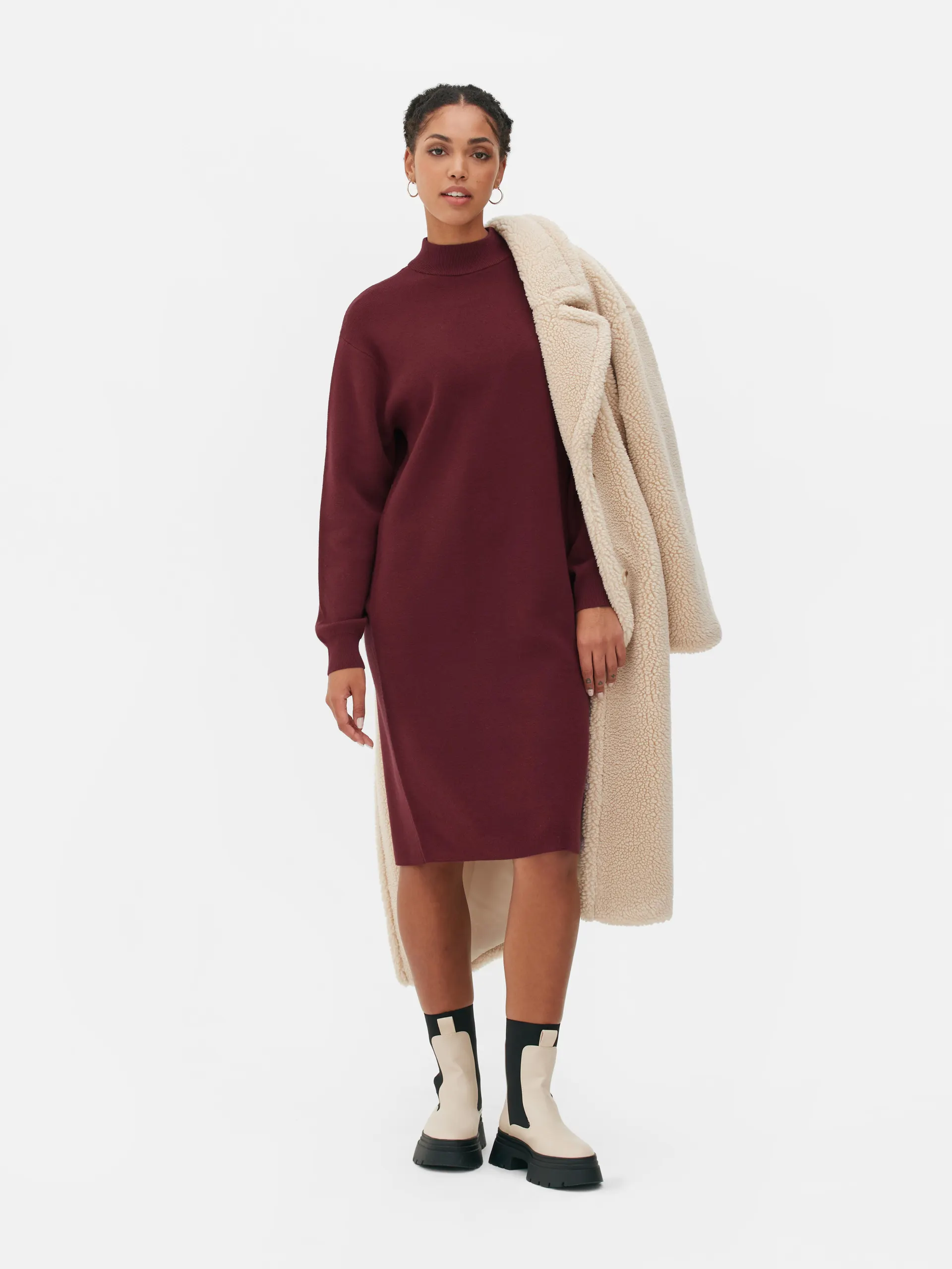 Turtleneck Midi Dress