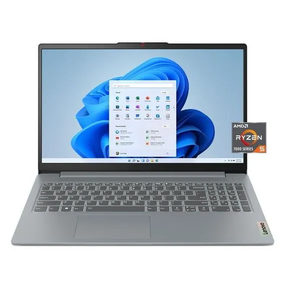 Lenovo IdeaPad Slim 3i 15.6" FHD Touch Laptop, AMD Ryzen 5 7520U, 8GB RAM, 512 SSD, Artic Grey