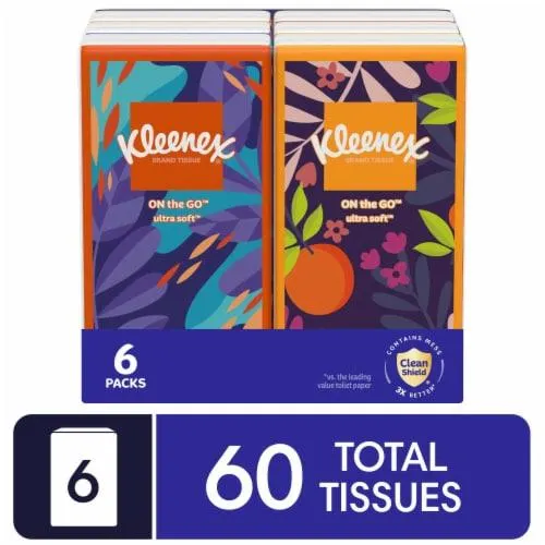 Kleenex On-the-Go Facial Tissues 3 Ply