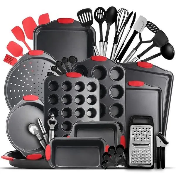 Empyrean 15 Piece Bakeware Set + 24 Piece Utensil Set - Stainless Steel, Non-Stick, Dishwasher Safe, and Heat Resistant