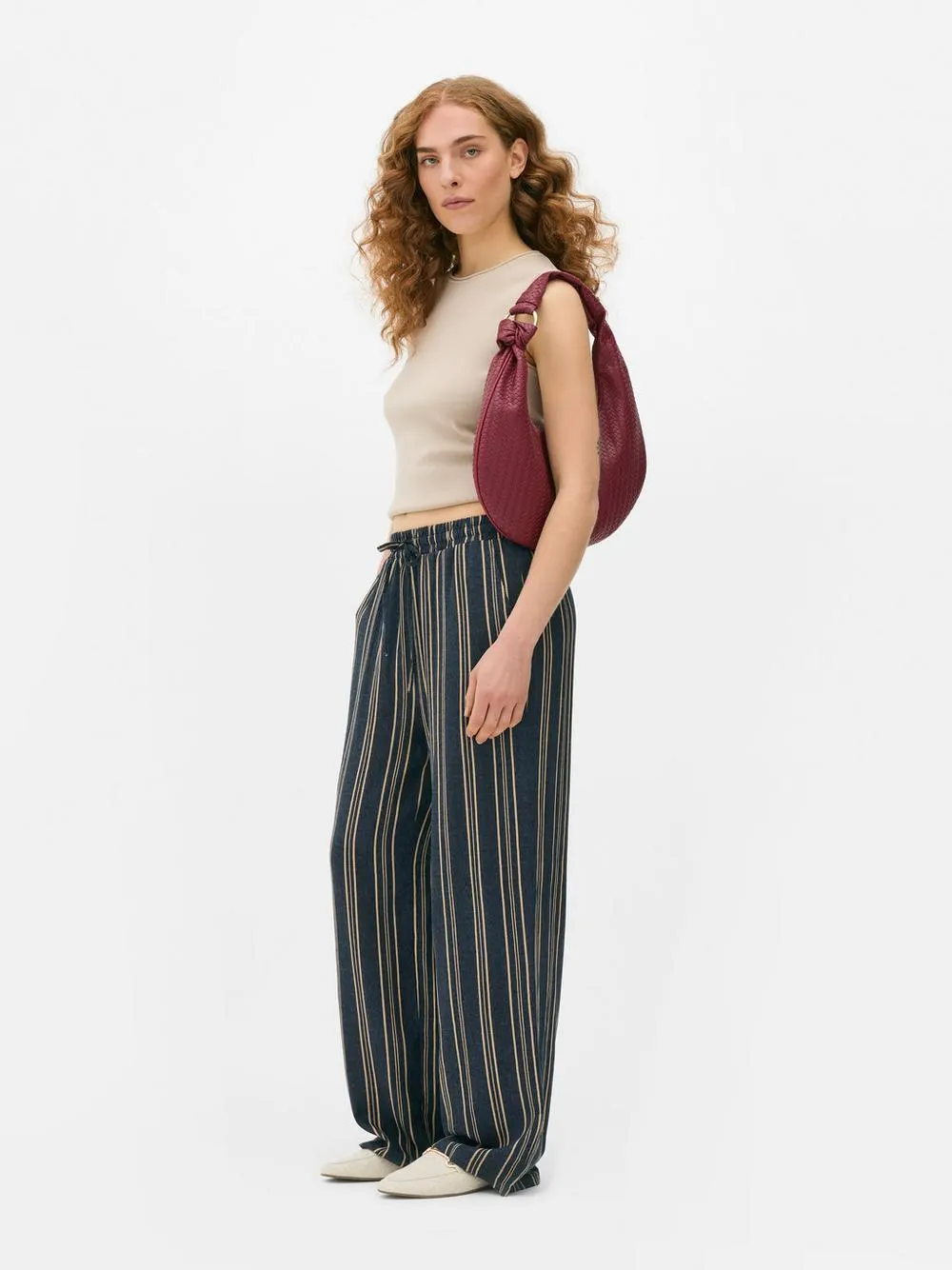 Drawstring Patterned Pants