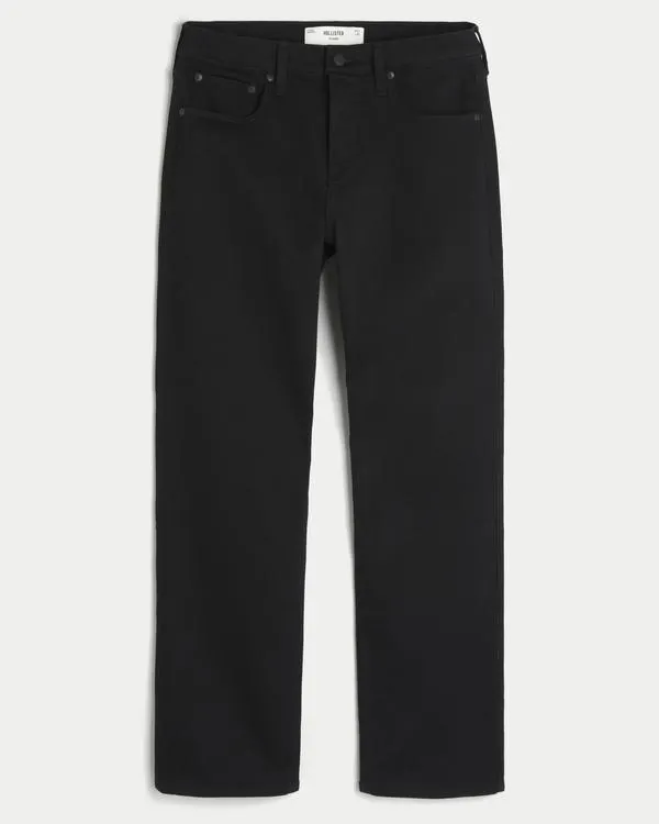 Black No Fade Straight Jeans