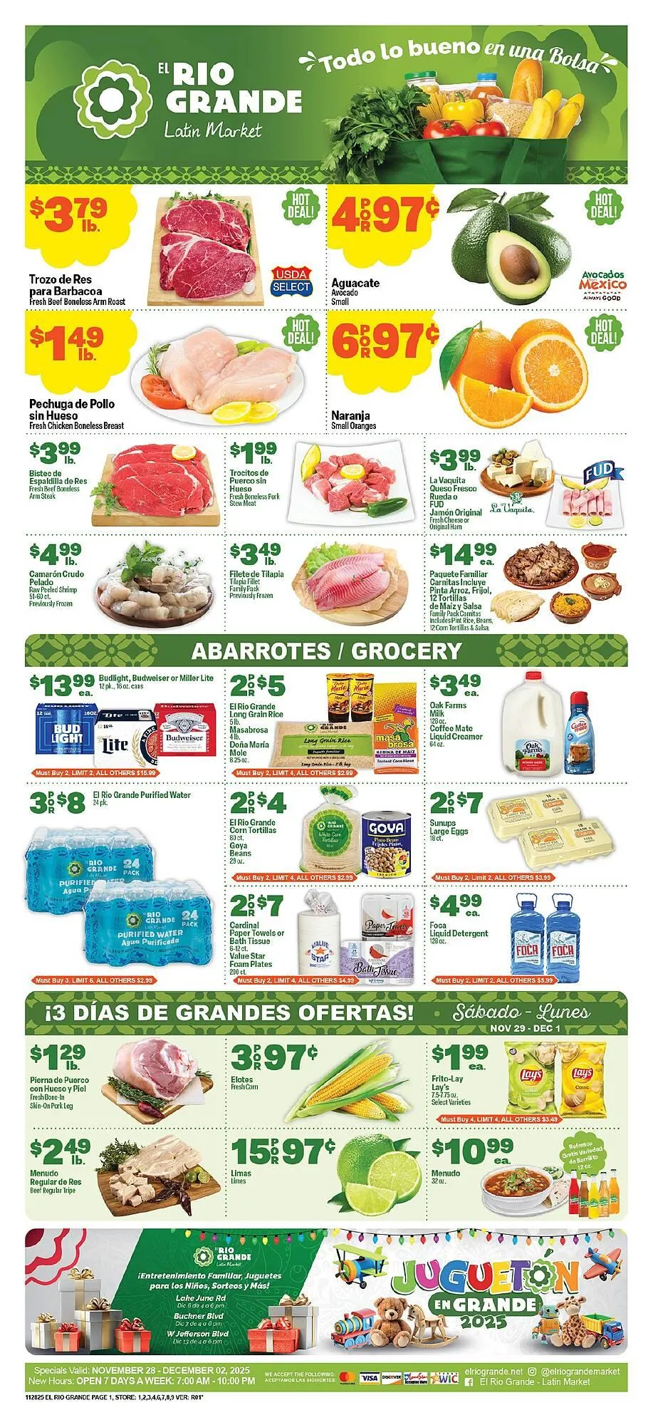 Weekly ad El Rio Grande weekly ad from November 28 to December 2 2025 - Page 1