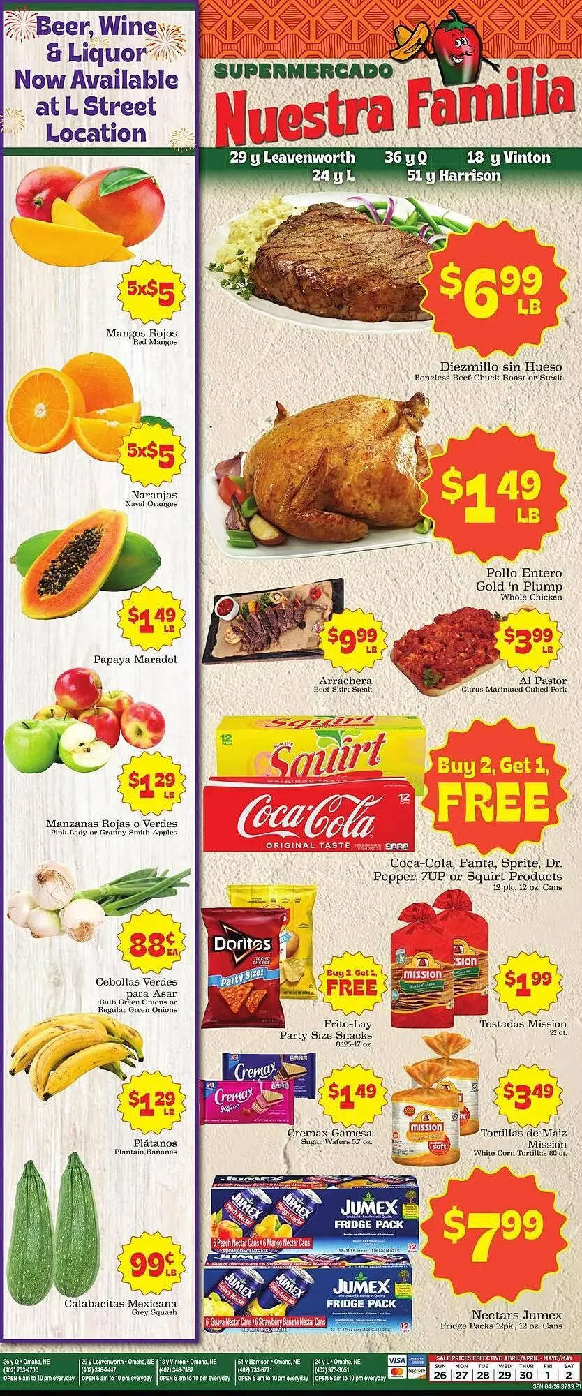 Supermercado Nuestra Familia weekly ad - 1
