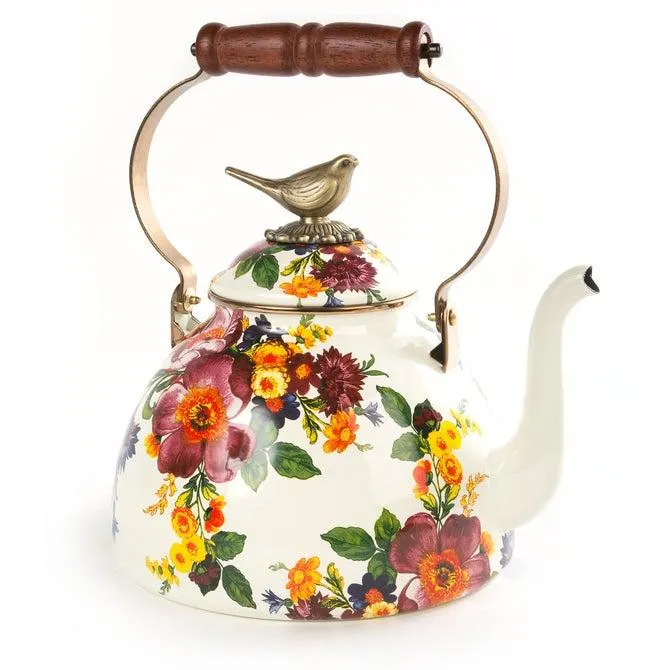 Tea Kettle with Bird Knob