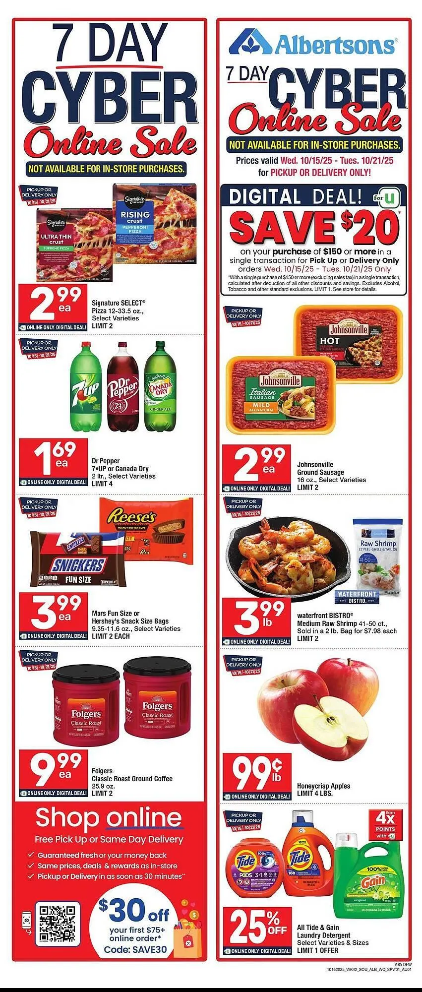 Weekly ad Albertsons weekly ad from October 15 to October 21 2025 - Page 1