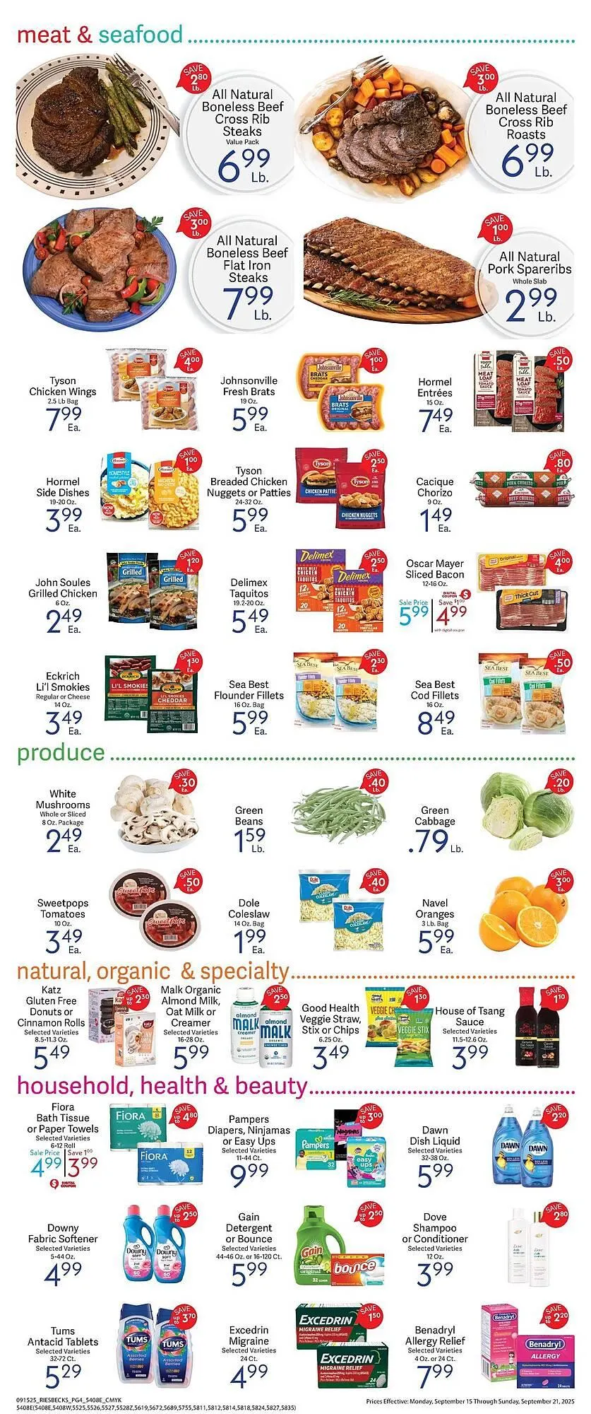 Weekly promotion Riesbeck weekly ad spanning from September 18 to September 20 2025 - Page 4 for Catalogue 365