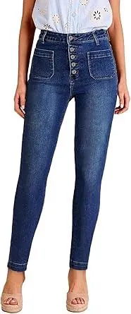 Allimy Women's Button Fly High Waisted Skinny Jeans – Fall 2025 Collection