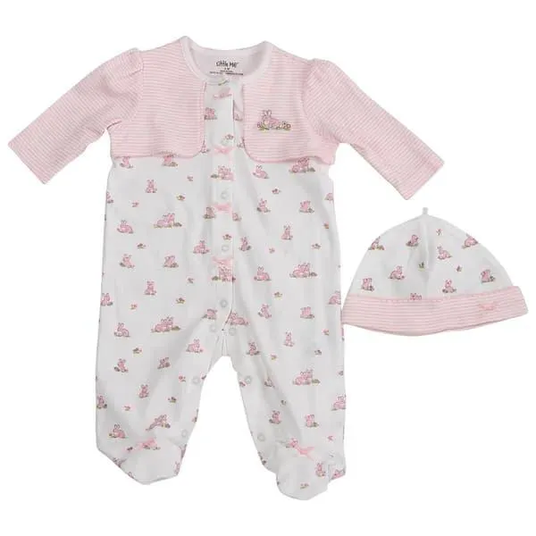 Baby Girl (NB-9M) Little Me® Baby Bunnies Footie Sleeper