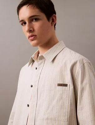 Stripe Oxford Relaxed Button-Down Shirt