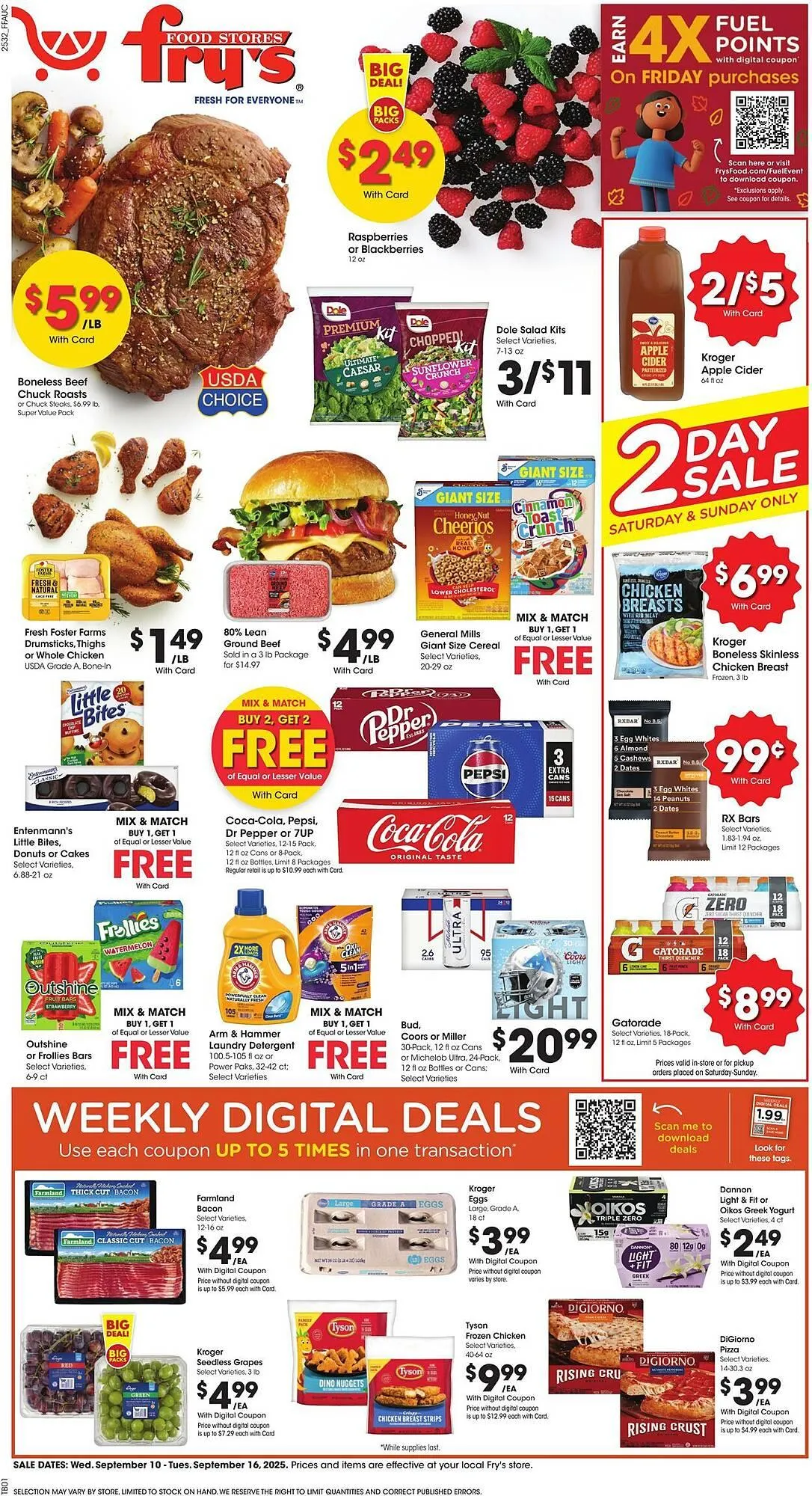 Weekly ad Fry's weekly ad from September 10 to September 16 2025 - Page 1