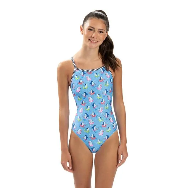 Uglies Womens Fin Floats Training One Piece Swimsuit