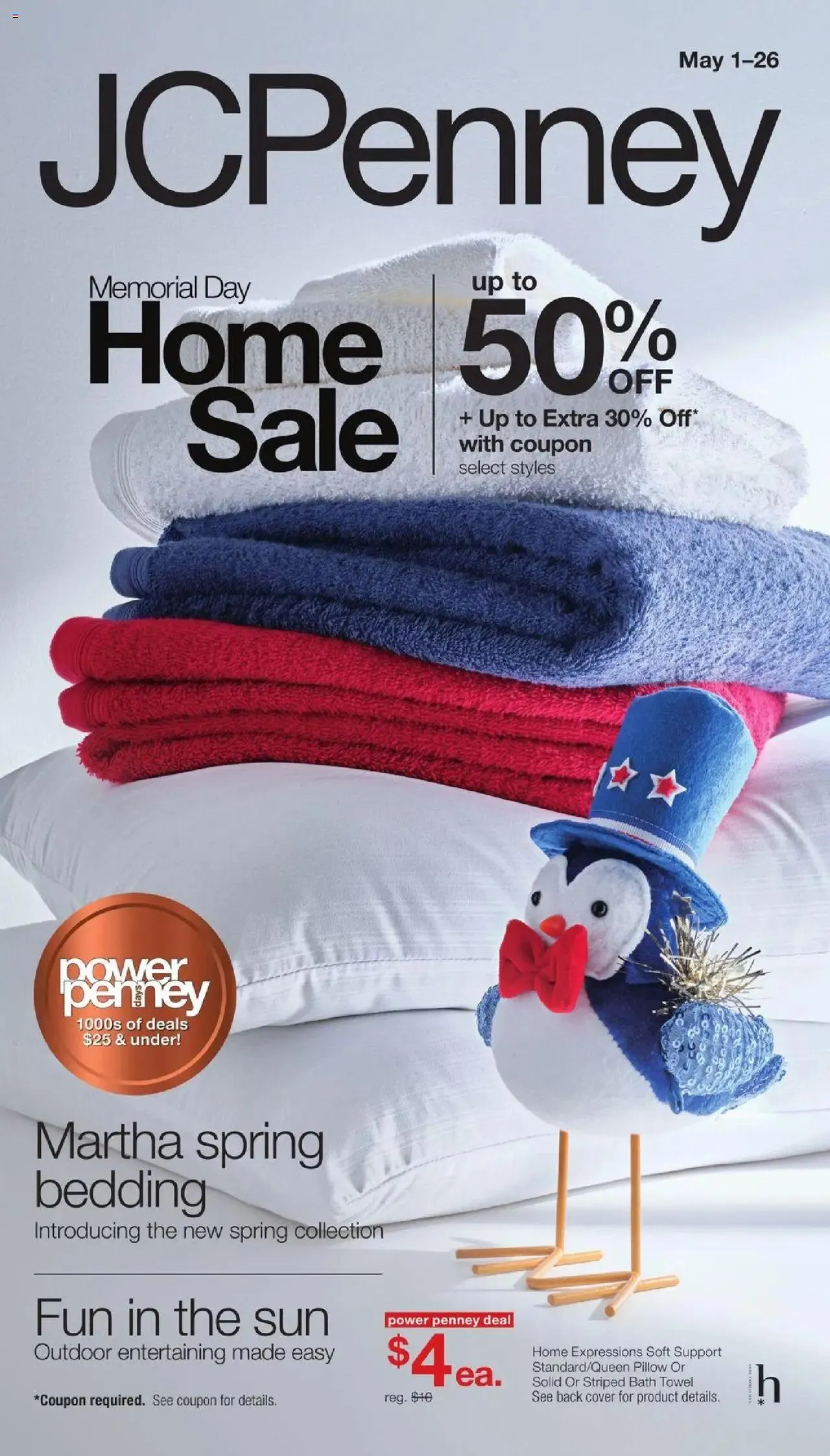 Weekly ad JCPenney Memorial Day Home Sale from May 1 to May 26 2025 - Page 1