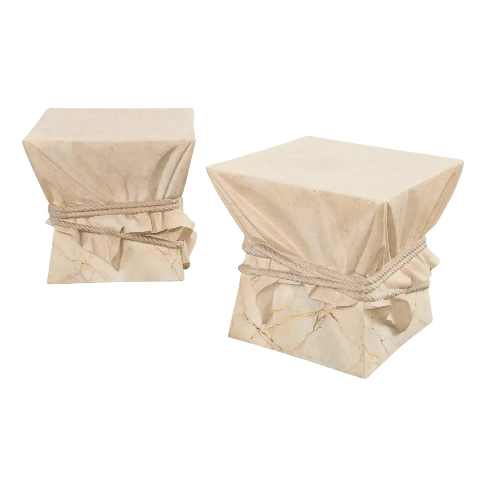 Pair of Trompe l'Oeil Drink Tables After John Dickinson