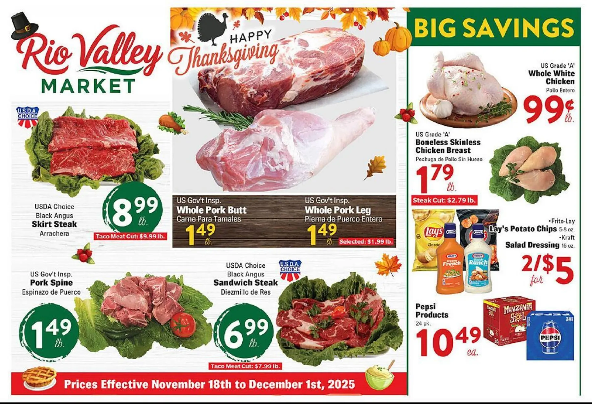 Weekly ad Rio Valley Market weekly ad from November 18 to December 1 2025 - Page 1
