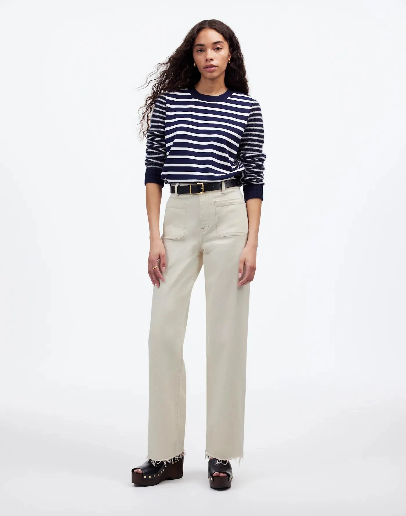 The Emmett Wide-Leg Full Length Jean: Patch Pocket Edition