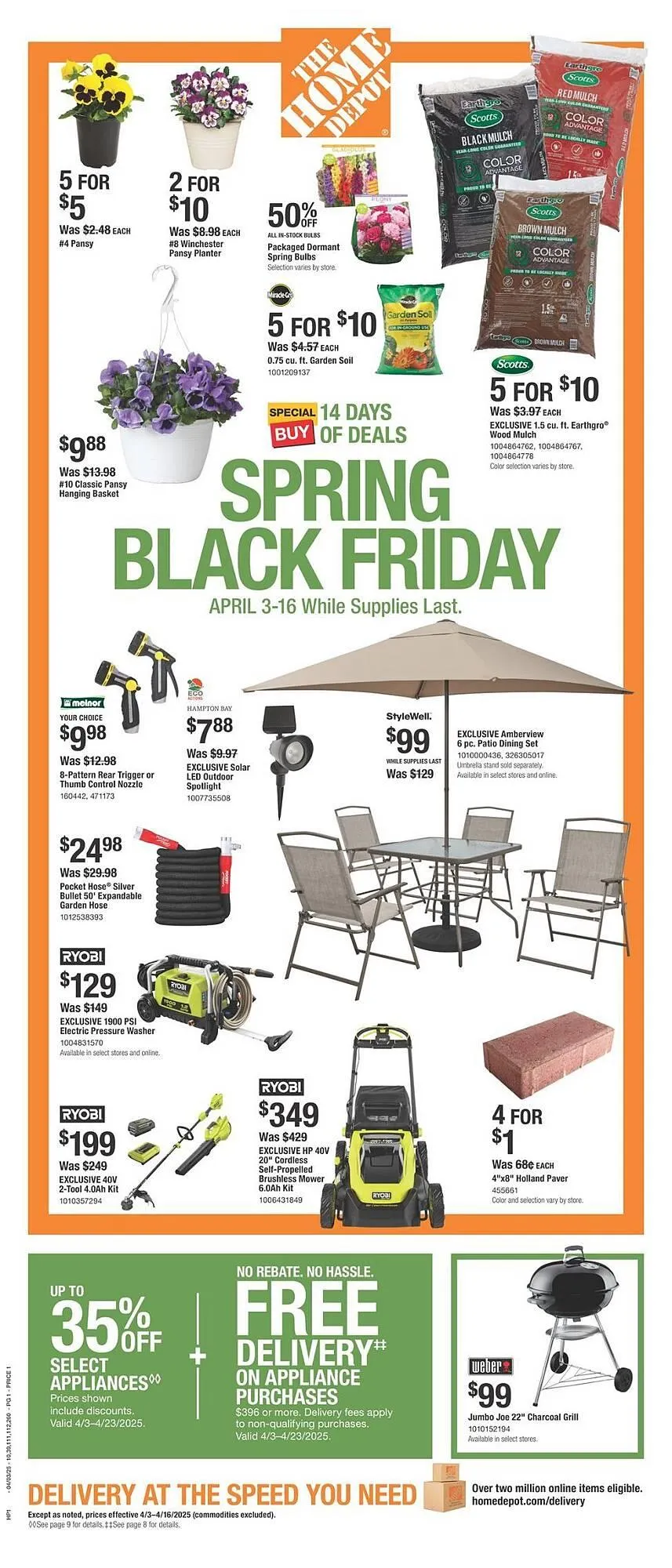 Weekly ad The Home Depot Weekly Ad from March 31 to April 7 2025 - Page 1