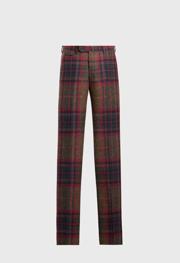 Shetland Wool Plaid Trouser