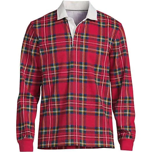 Men's Long Sleeve Stripe Rugby Shirt