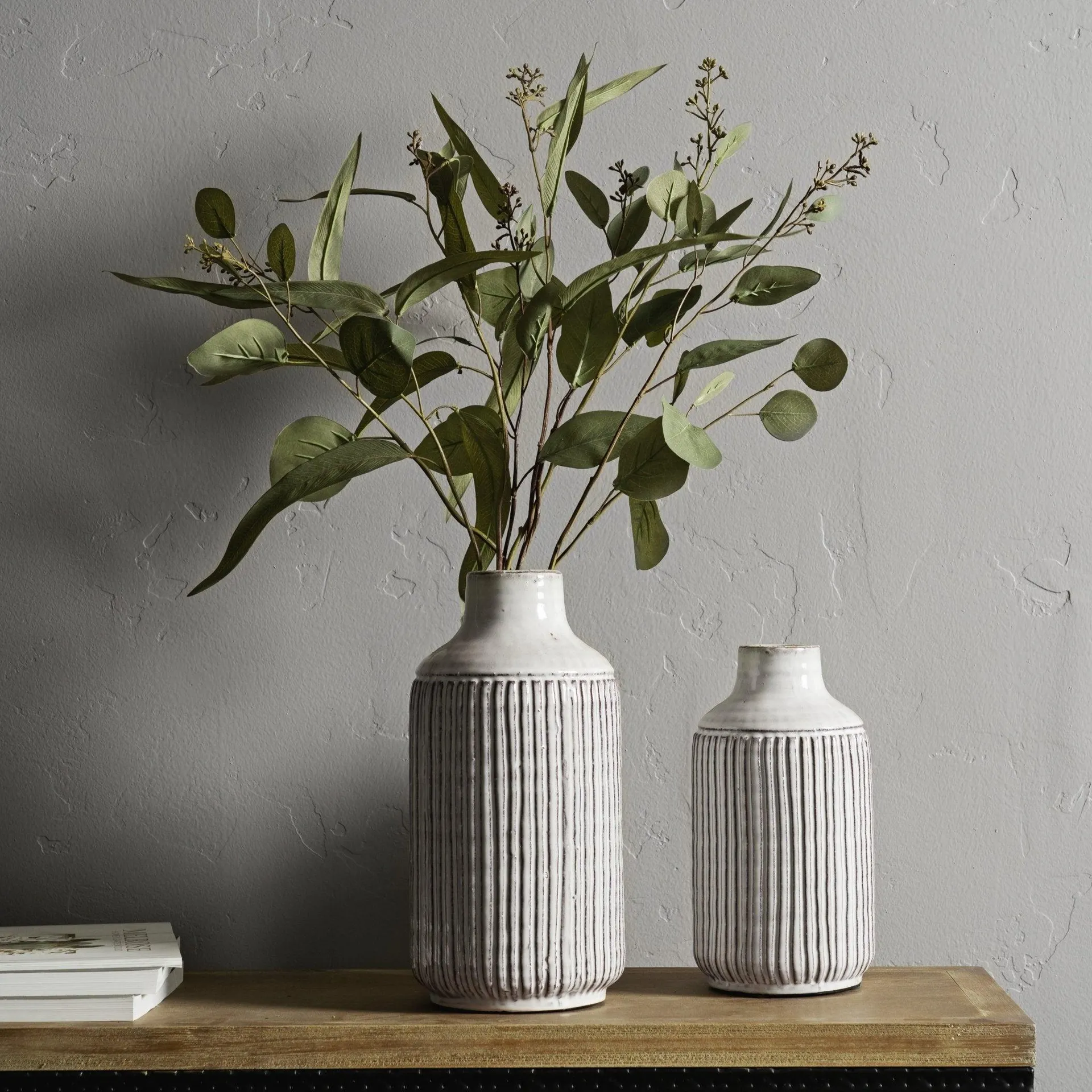 Distressed 12.25" Terra Cotta Vase