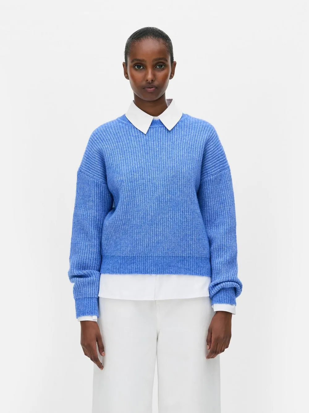 Ribbed Crew Neck Sweater
