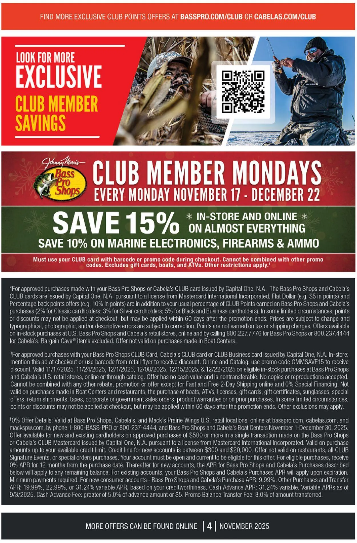 Weekly promotion Bass Pro Current weekly ad spanning from November 1 to November 30 2025 - Page 4 for Catalogue 365