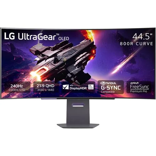 LG 45 inch UltraGear 1440p 240 Hz OLED Curved Gaming Monitor - Open Box