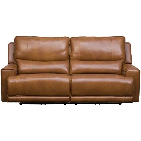Rhen Leather Dual Power Reclining Sofa