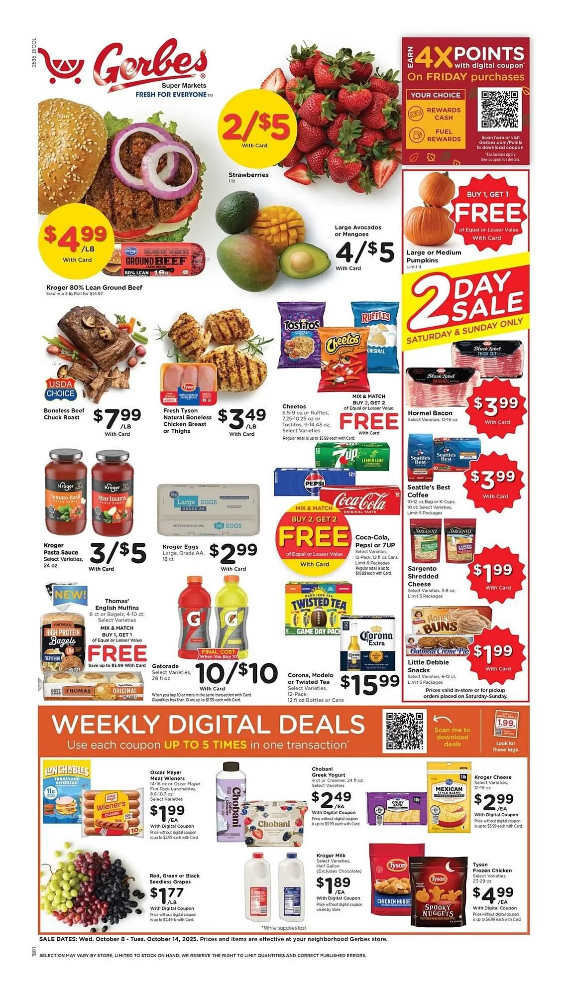 Weekly ad Gerbes weekly ad from October 8 to October 14 2025 - Page 1