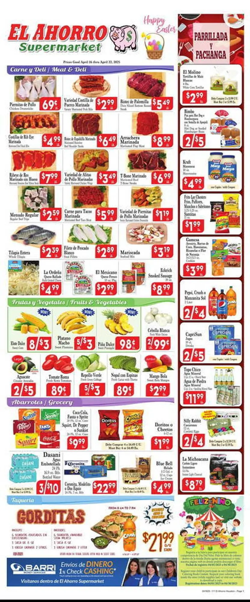 Weekly ad El Ahorro Weekly Ad from April 16 to April 22 2025 - Page 1
