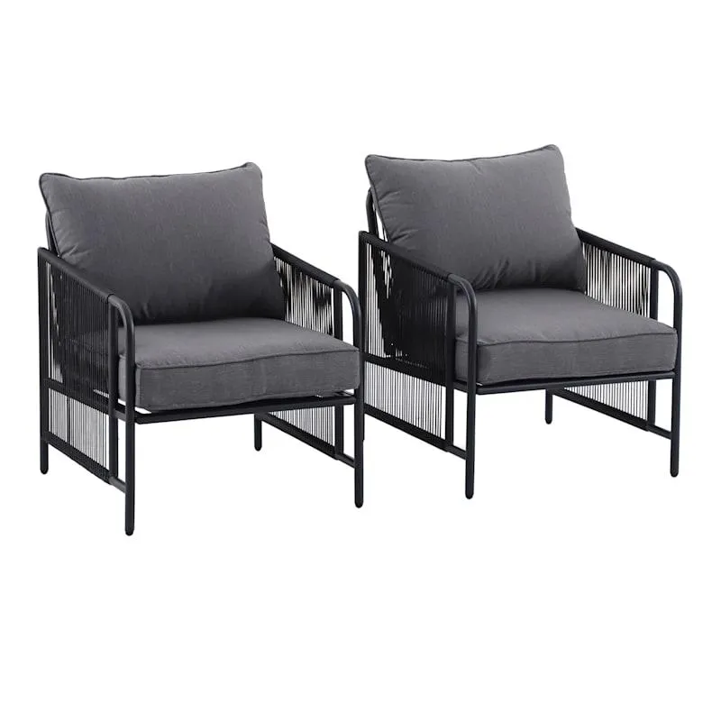 Crosby St. Set of 2 Port Bolivar Patio Armchairs