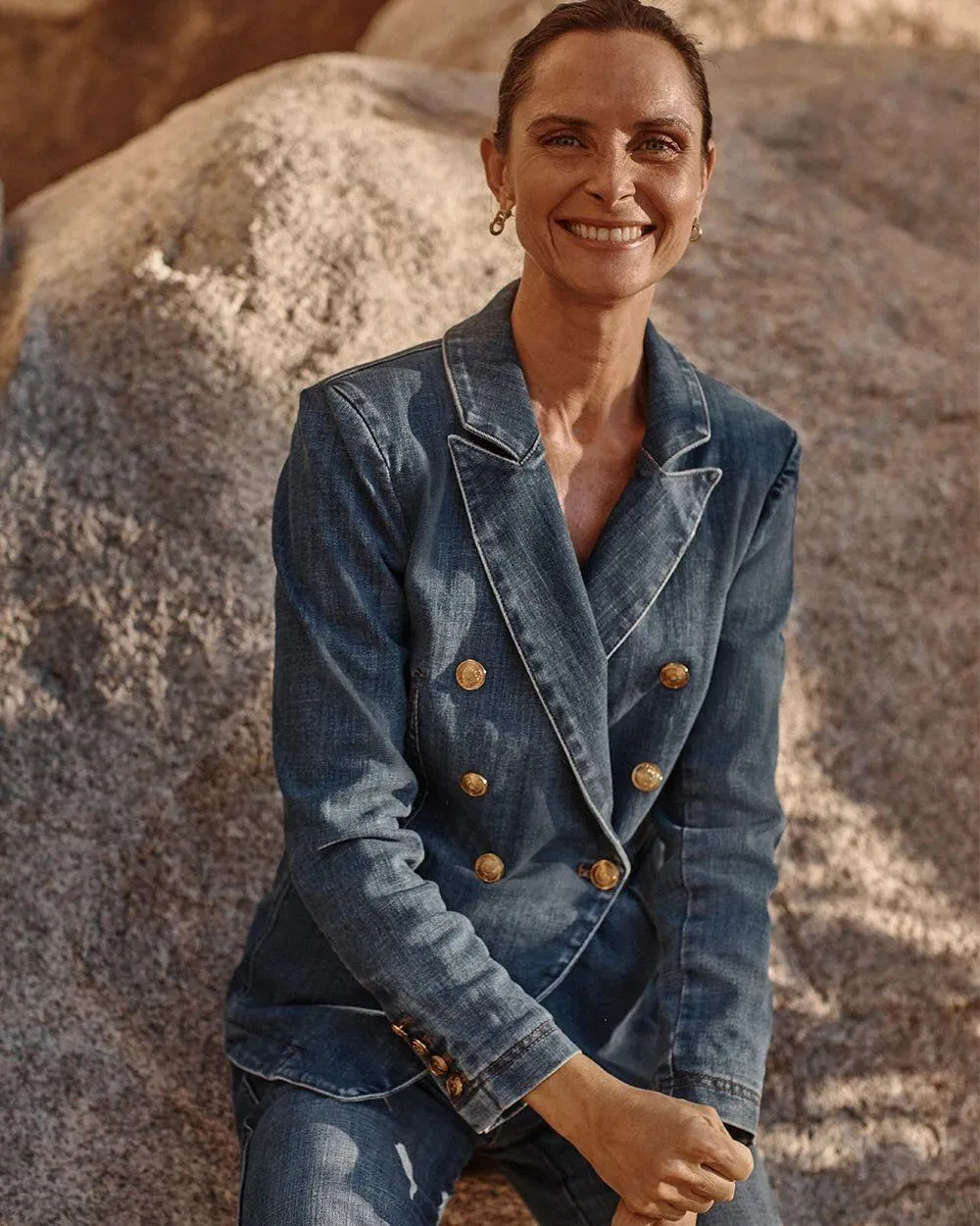 WHBM ® Denim Studio Blazer