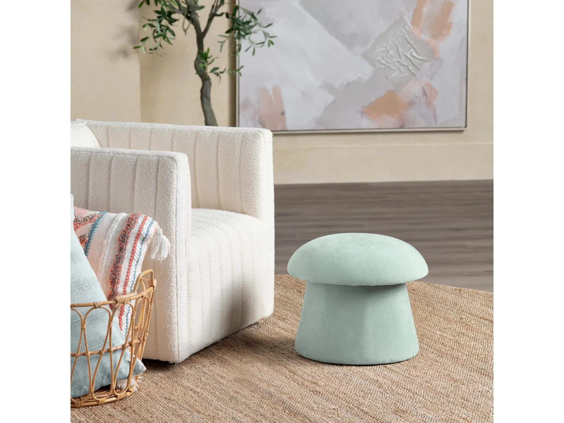 Evolution Mushroom Inspired Ottoman with Storage