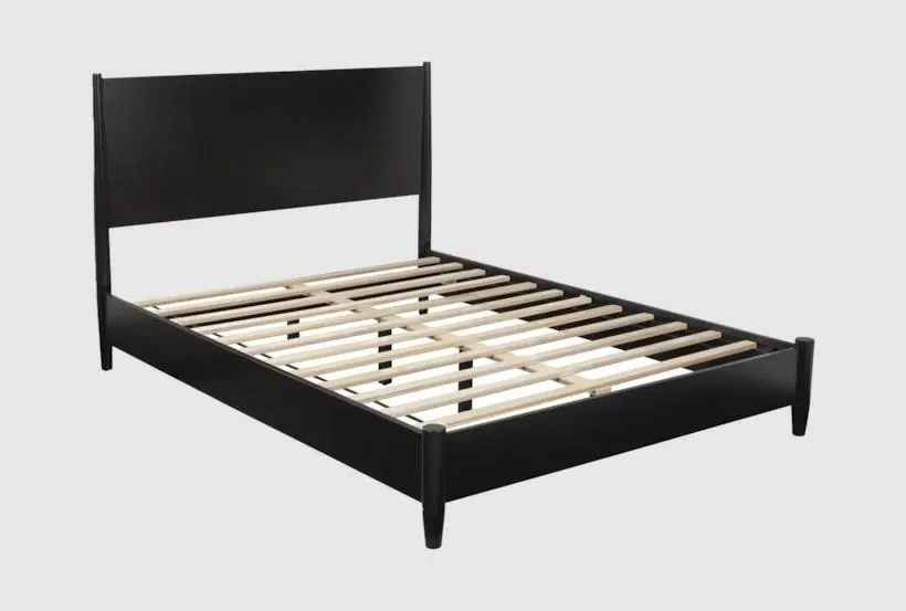 Springbrook Black Queen Wood Platform Bed