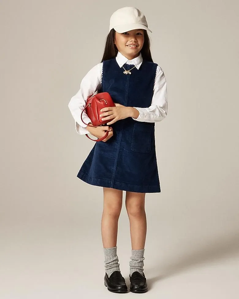 Girls' corduroy pinafore dress