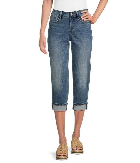 Marilyn Cool Embrace® Stretch Denim Slim Straight Mid Rise Capri Stretch Jeans