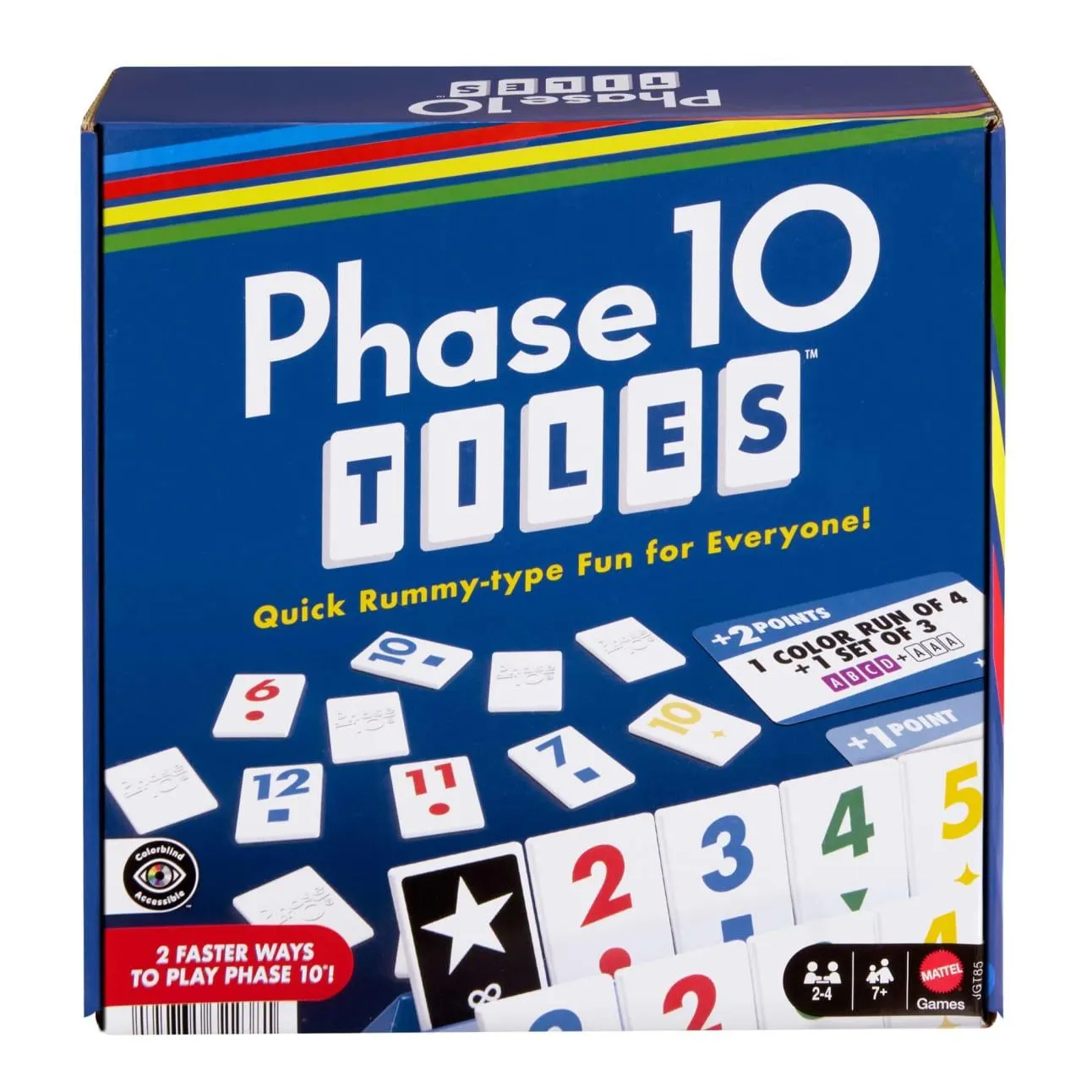 Phase 10 Tiles Game, Family Tile-Based Game With Rummy-Type Play For 2-6 Players